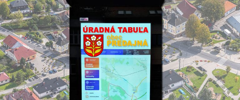 Úradná tabuľa obce Predajná