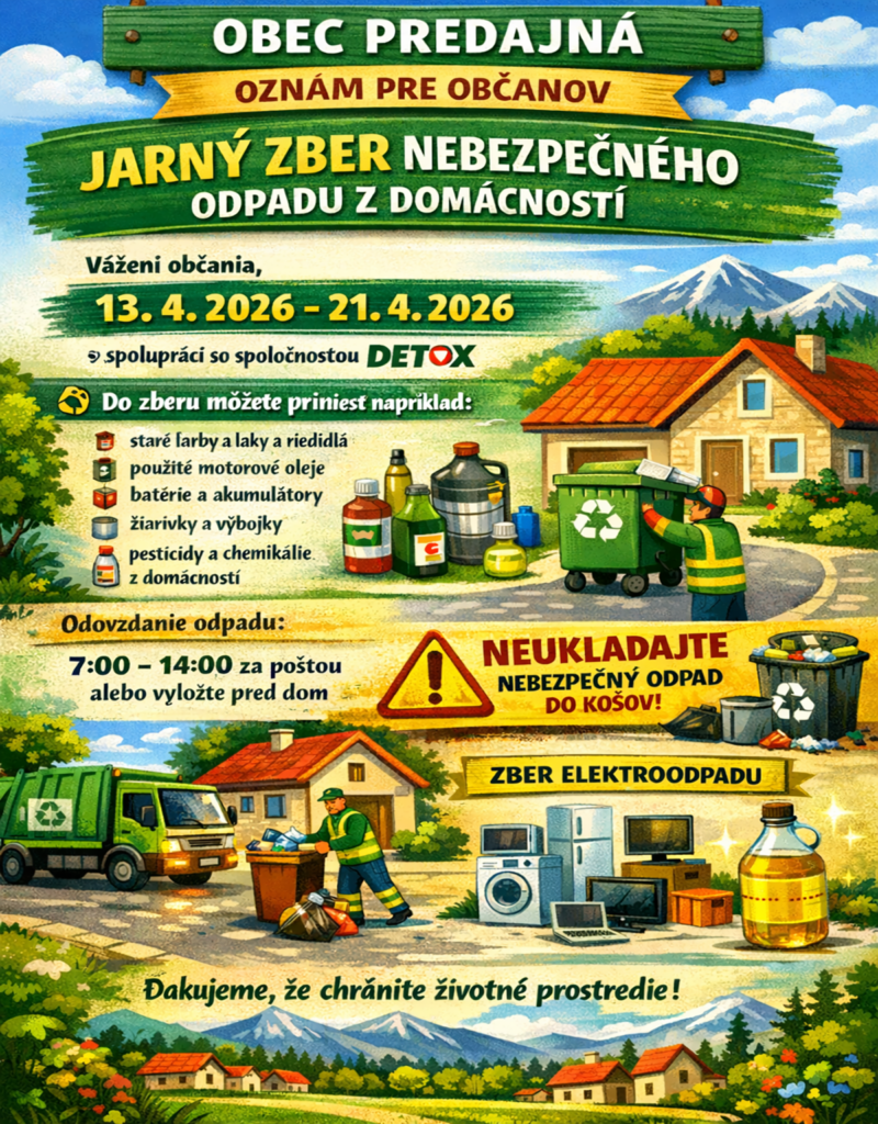Jarny zber elektroodpadu v Predajnej 2026
