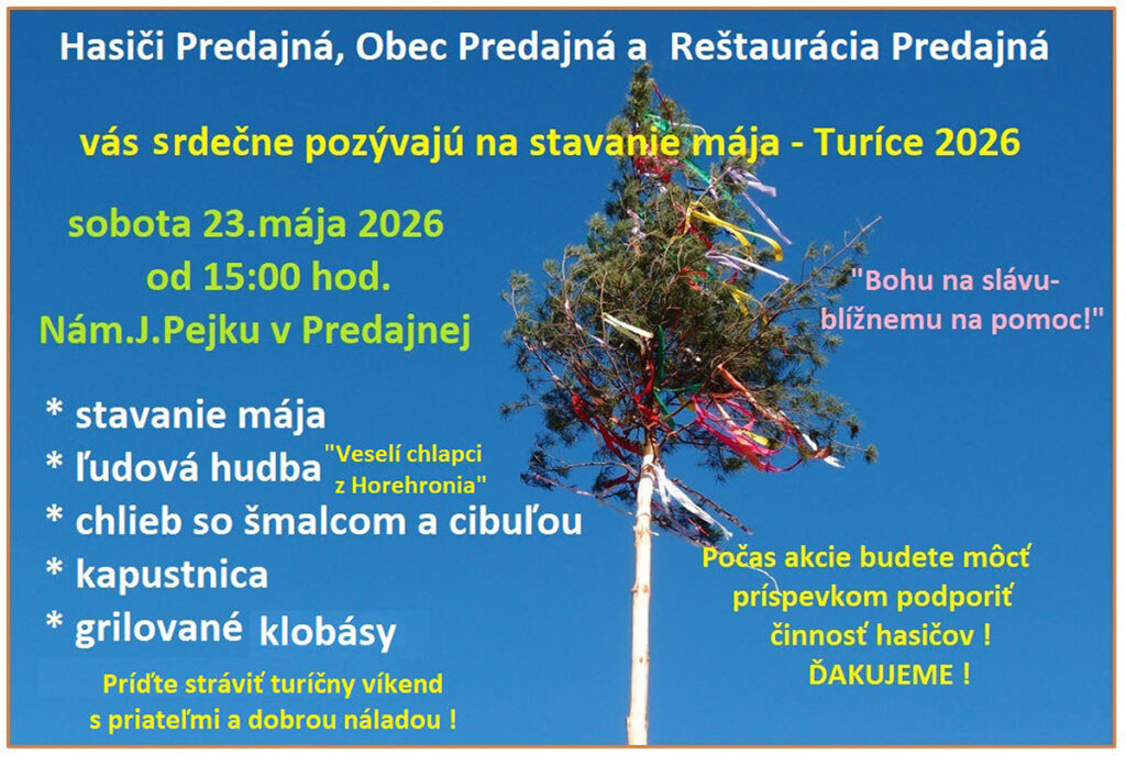Turíce 2026 MDD Predajná